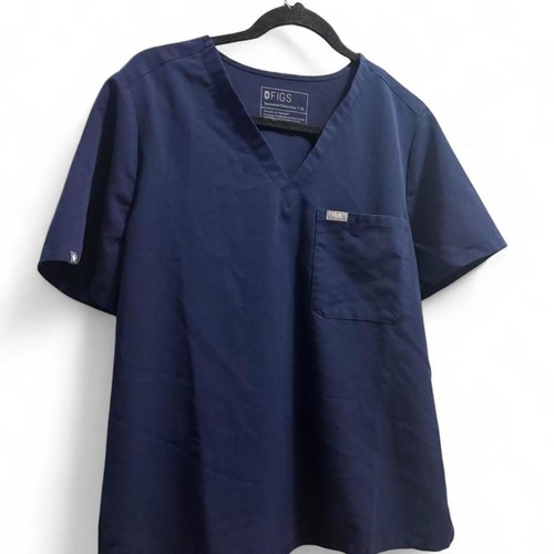FIGS Catarina Technical Collection Scrub Top Navy Blue XL