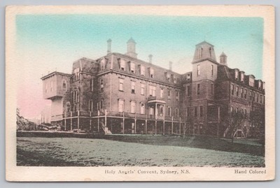 Heilige Engel Kloster Sydney Nova Scotia Katholische Schule handkoloriert