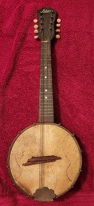 20s/30s EKO 8 String Banjo-Open Back w/Skin Head & Metal Tention Locks-Needs TLC