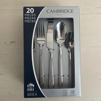 Cambridge Kyla Frosted Flatware 20 Piece Set Service For 4 Brand New!