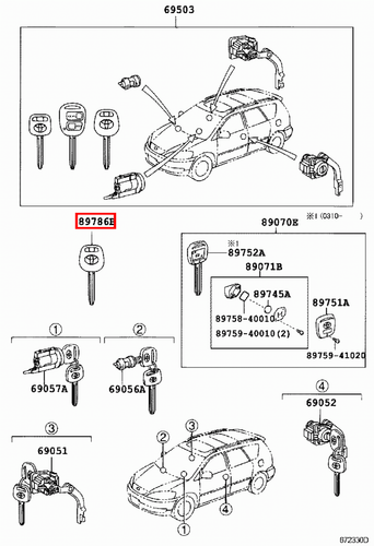 Genuine Corolla ZZE123 ZZE122 ZZE121 Transmitter Transponder Key Sub Uncut - Picture 3 of 20