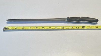 CUTCO 1024 9 3/4'' Serrated Bread Carving Slicer Knife Classic Brown Swirl Handle