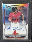 KRISTIAN CAMPBELL 2023 BOWMAN CHROME DRAFT AUTO 1ST PROSPECT REFRACTOR 110/499