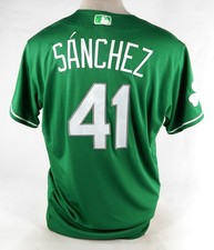 2022 St. Louis CardinalsAli Sanchez #41 Game Issued Green Jersey St Patricks 4