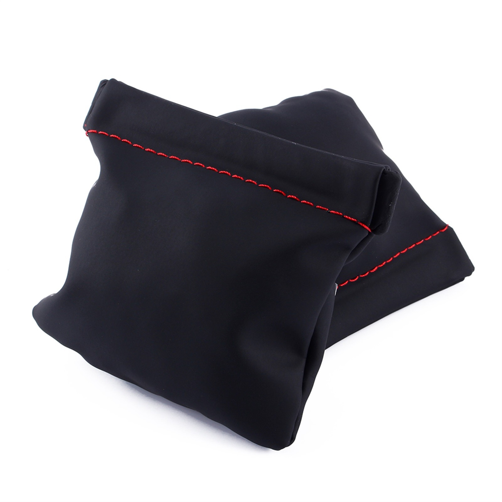 Black PU Leather Earphone Carrying Pouch Bag For Travel