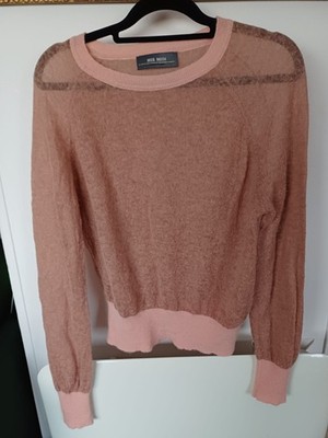 Mos Mosh Feinstrickpullover beige rosa Wolle Größe XS UK 8 10 John Lewis