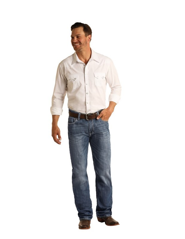 Rock & Roll Western Denim Jean Mens Double 32 X 32 Med Vintage M0S8553 CLEARANCE