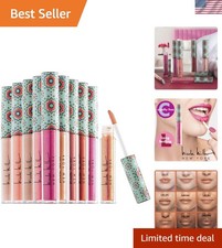 Nicole Miller 10 Count Lip Gloss Set - Shimmery, Long Lasting Colors for All