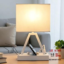 Touch Control Table Lamp, 3-Way Dimmable Desk Lamp with USB C  USB A White