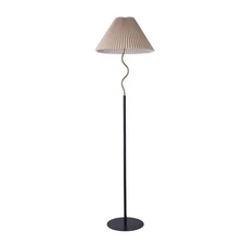 Modern Pleated Floor Lamp, Black Pole Floor Lamps, Simple Design Tall Lamp wi...