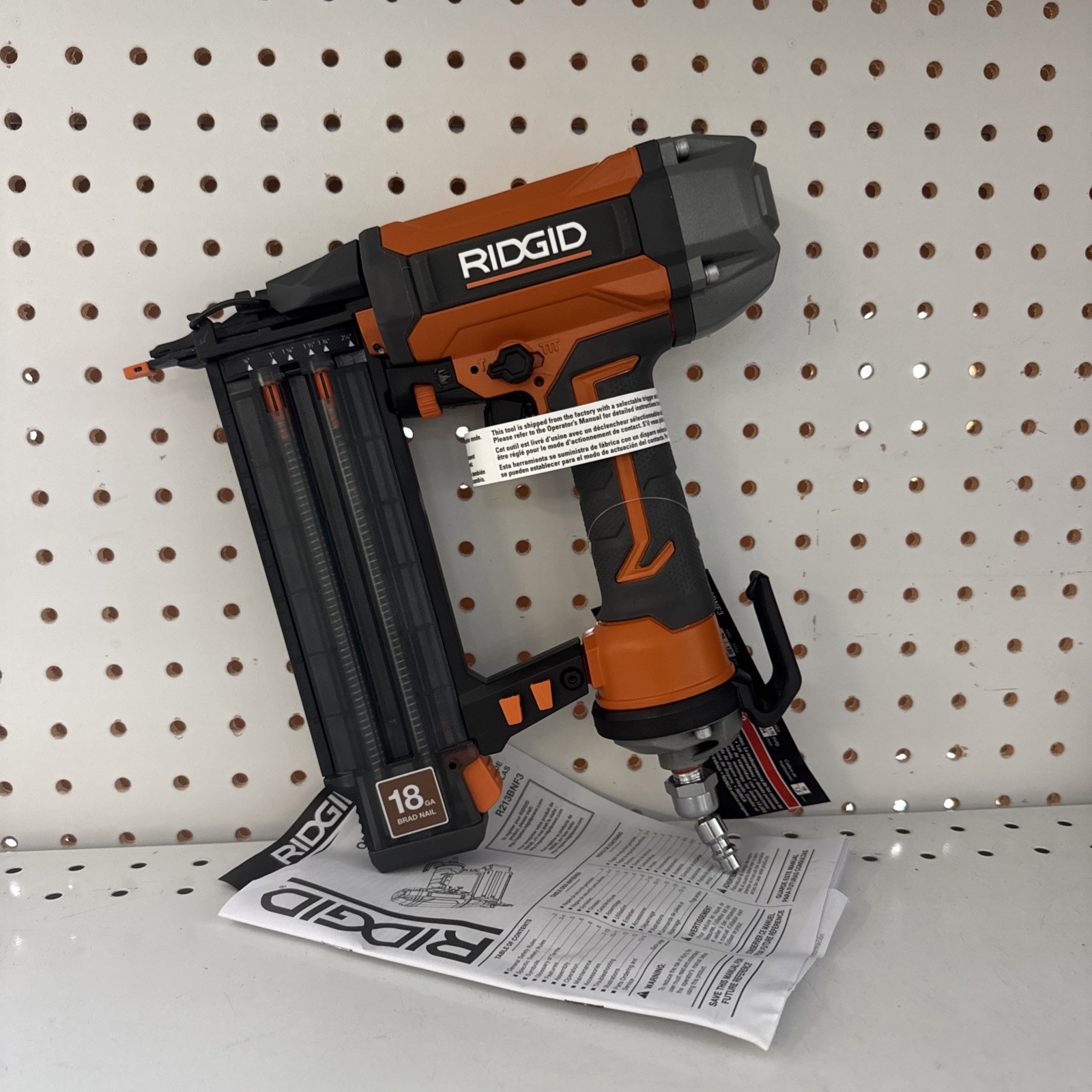 Ridgid 18 Gauge Brad Nailer  Model R213BNF