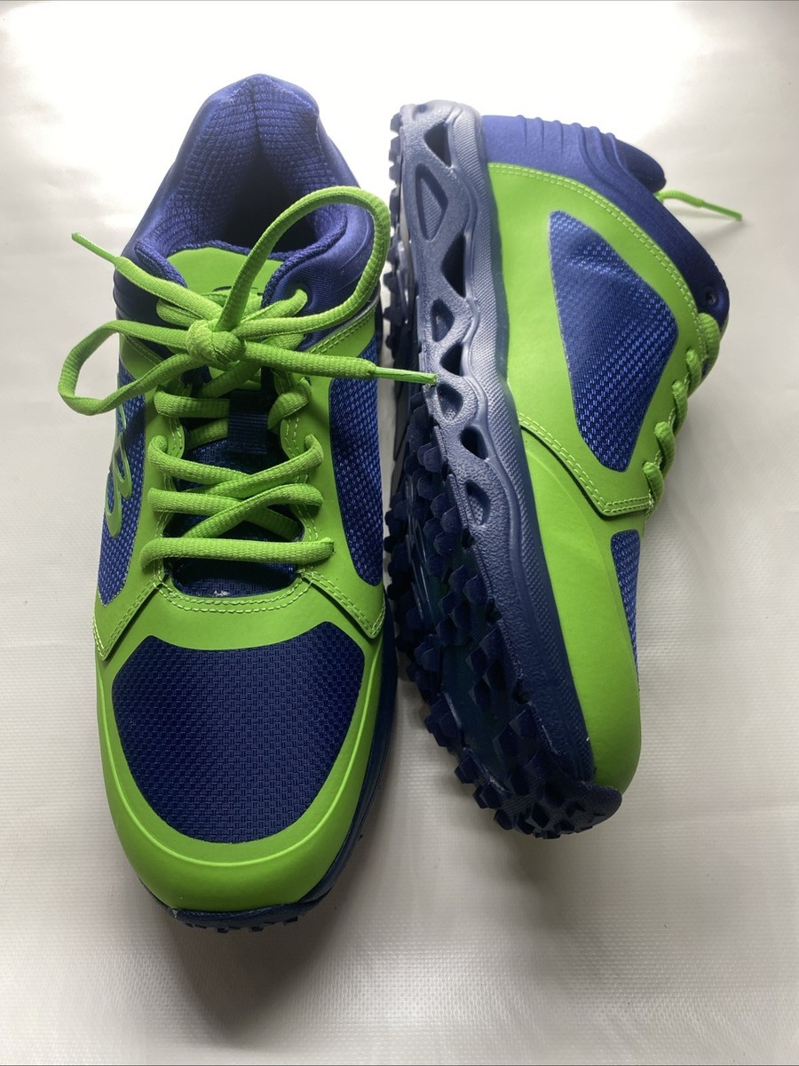 Boombah Turf Shoes Size 9.5 Lime Green / Dark Blue | eBay