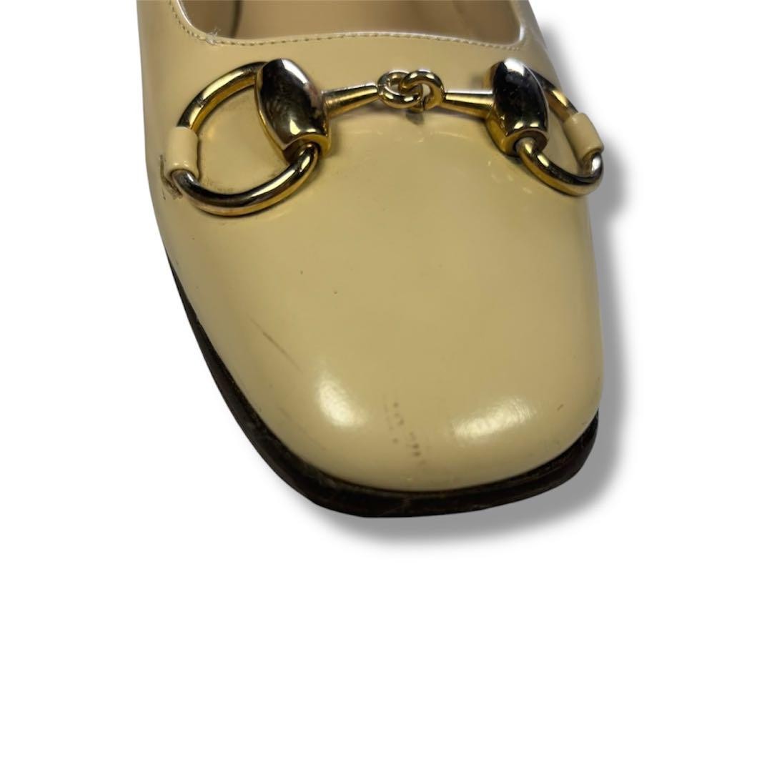 Gucci Horsebit Mid Heel Pumps Beige Leather Size 35.5 US About5.5 For Women thumbnail 15