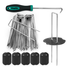 Keplin Garden Pegs Heavy Duty Durable Galvanized U-Shaped Metal Pegs 15cm
