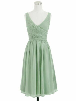 dusty shale bridesmaid dress J. Crew Dusty Shale Heidi Dress Silk Chiffon Bridesmaid Homecoming Tall 0  T0 NEW