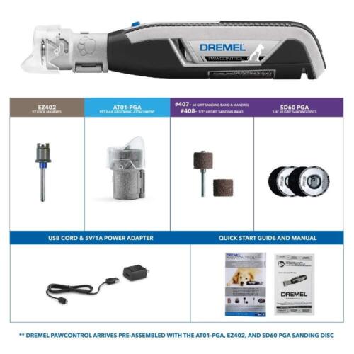 Dremel Pawcontrol Cordless Pet Nail Trimmer Dogs Grooming Grinder Sanding Discs - Picture 8 of 17