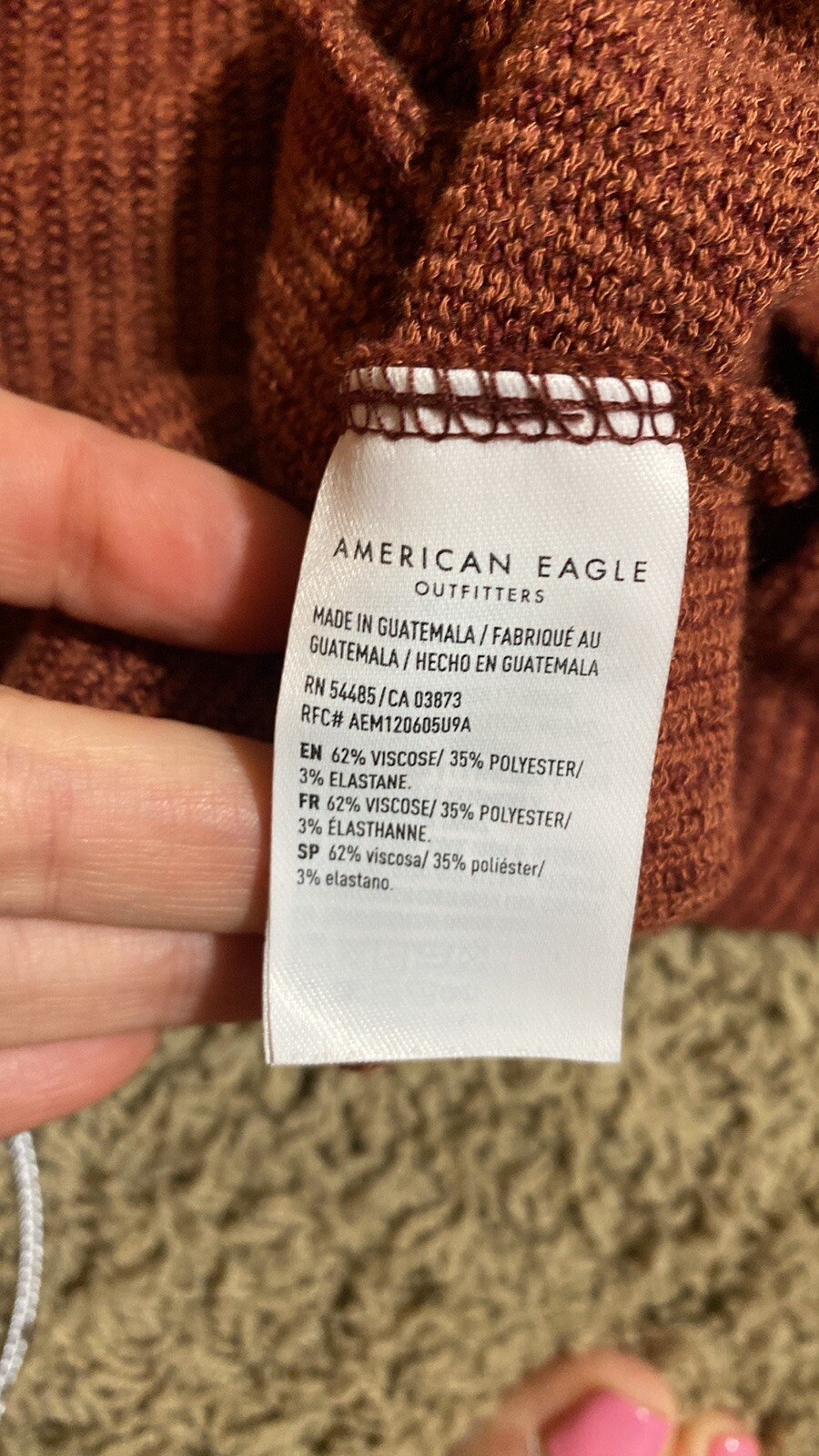 American eagle sweater ribbed button front sweate… - image 6