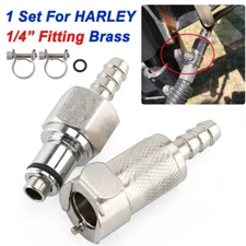 For Harley 1/4“ Gas Tank Fuel Line Hose Quick Release Disconnect Coupling Set