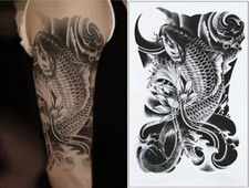 Flash Once Temporary Adhesive Tattoo Trout Fish Wave Gift Party Vacation