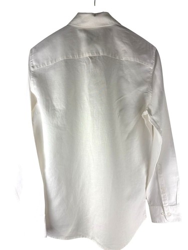 Camicia Luxury Marc Anthony Misto Lino Bottoni Slim Fit Nuova con etichette, Uomo Medium - Foto 2 di 8