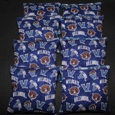 CORNHOLE BEANBAGS made w VILLANOVA WILDCATS Fabric 8 ACA Reg Bags