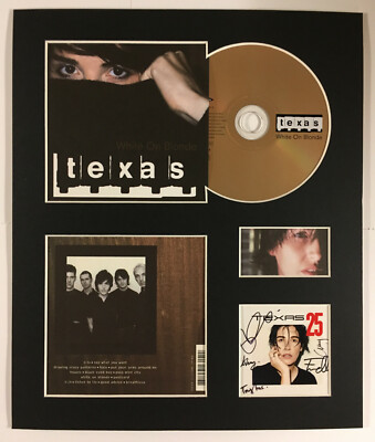 TEXAS - Signed Autographed - WHITE ON BLONDE - Album Display