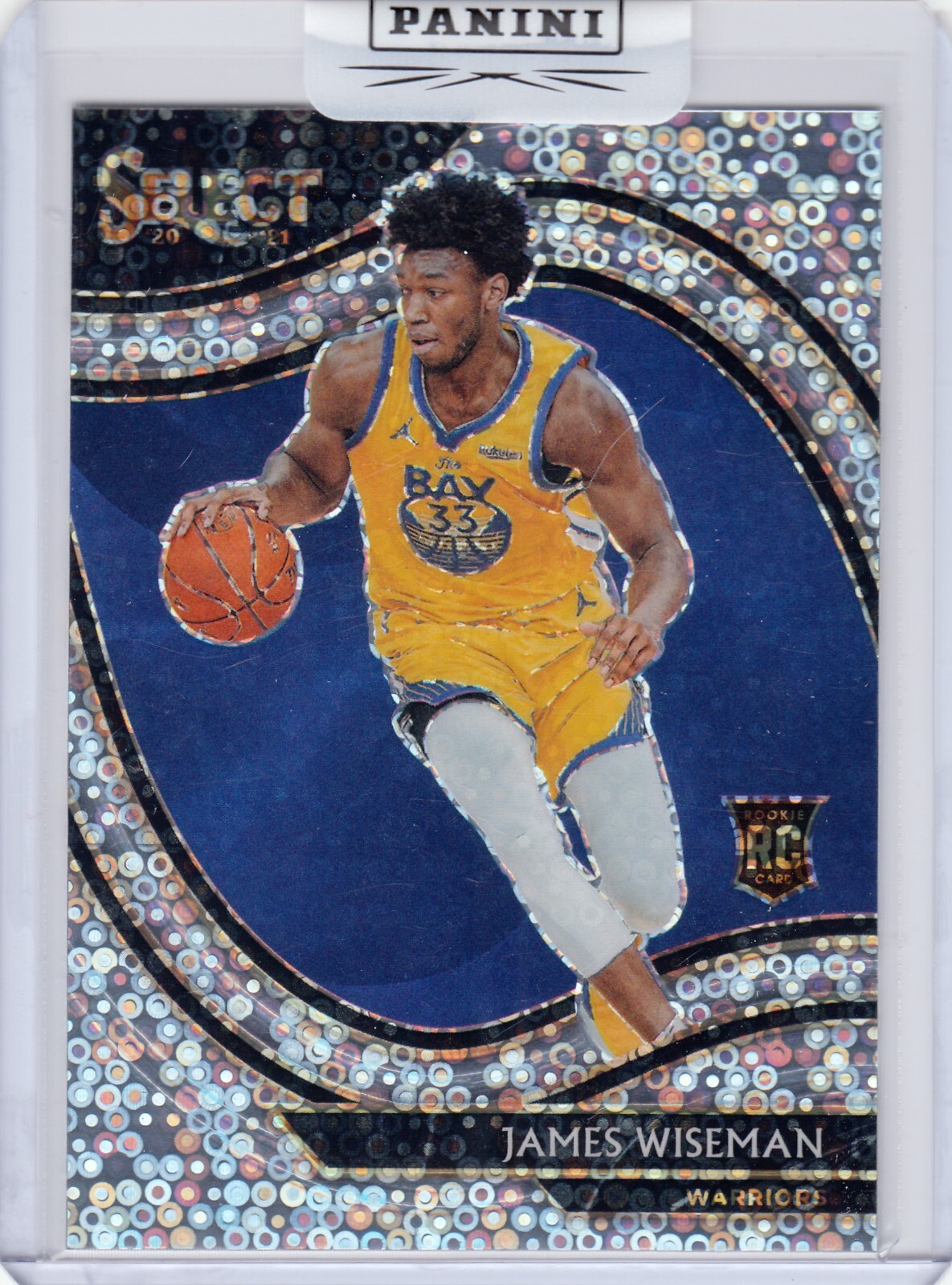 James Wiseman RC ▪ 2020-21 Select Fast Break  Silver DISCO Prizm  Courtside #299