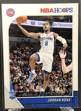 JORDAN BONE. 2019-20 NBA Hoops. Rookie Card. Card #240. Detroit Pistons.