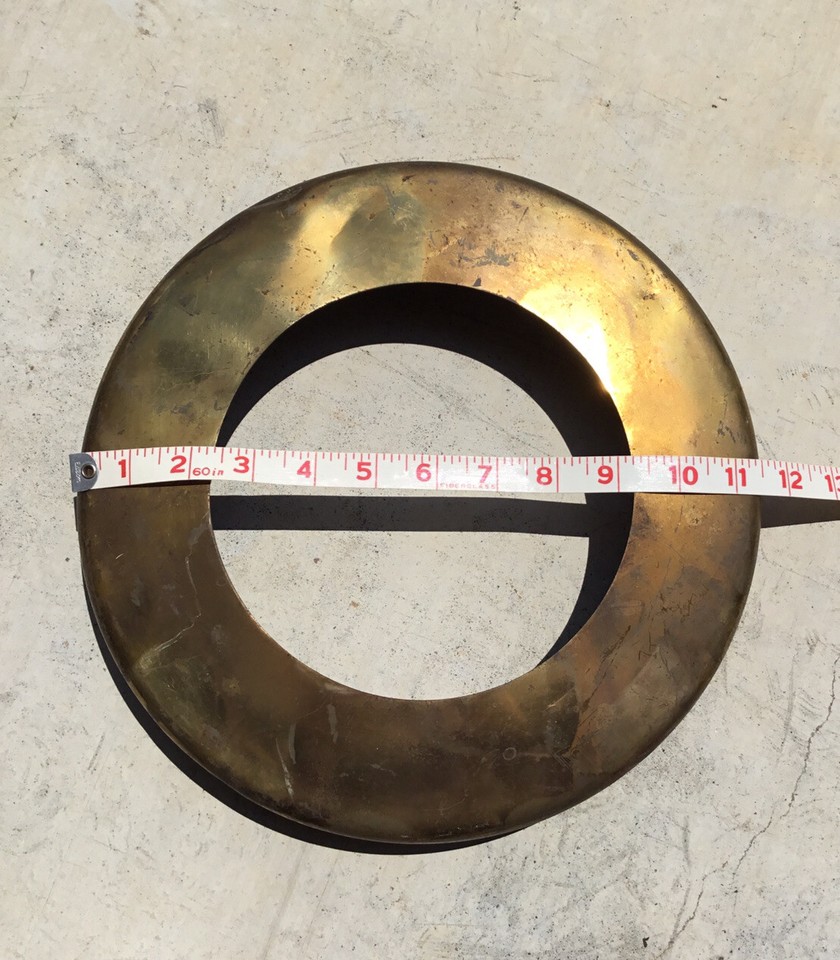 Antique Diehl 52" Ceiling Fan Bottom Cover Brass Plated Original