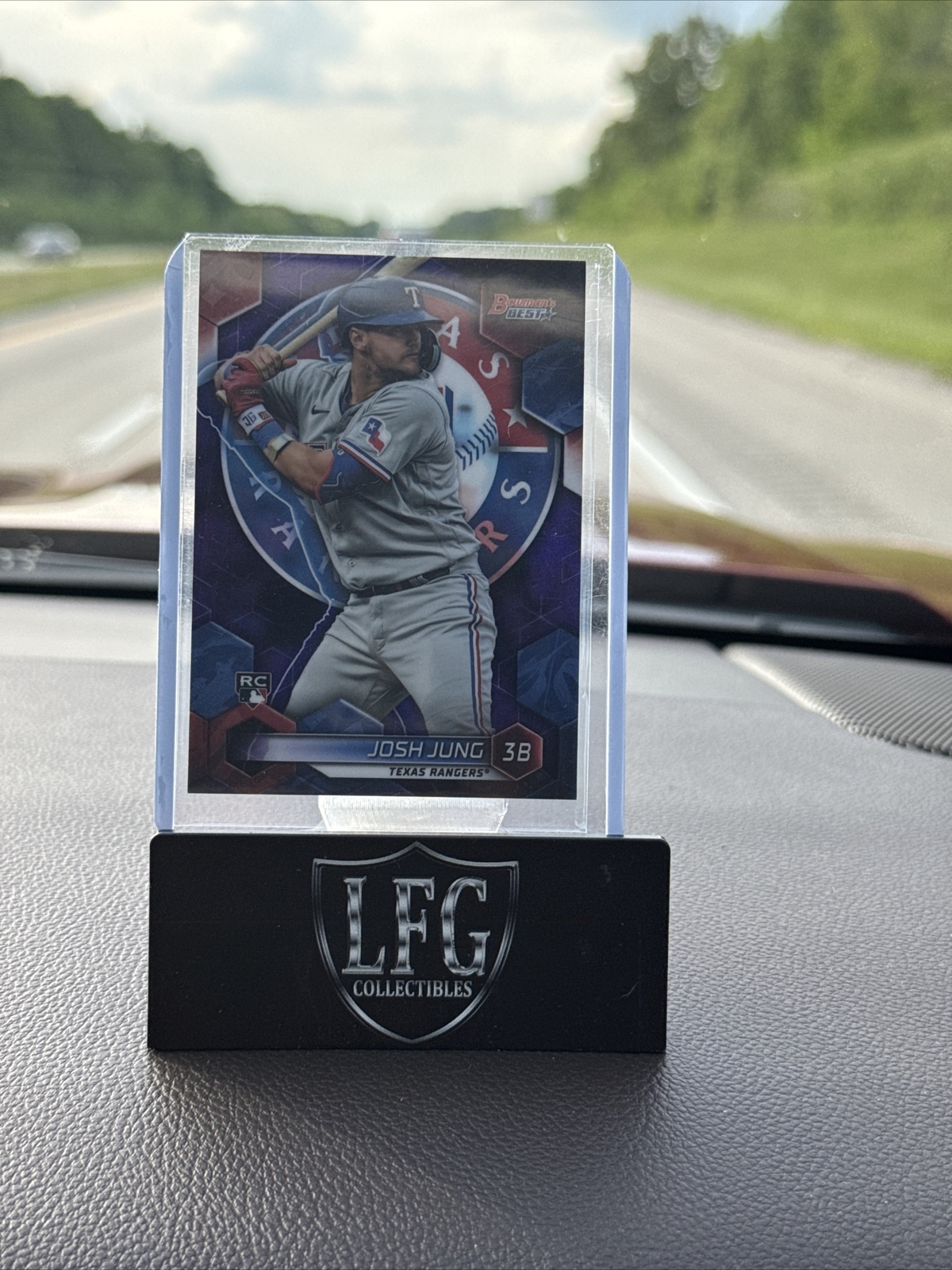 2023 Bowmans Best Josh Jung Purple Refractor Rookie RC /250 #60 Rangers