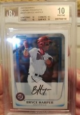 2011 Bowman Chrome Prospects Bryce Harper #BCP1 RC Rookie BGS 10 Pristine