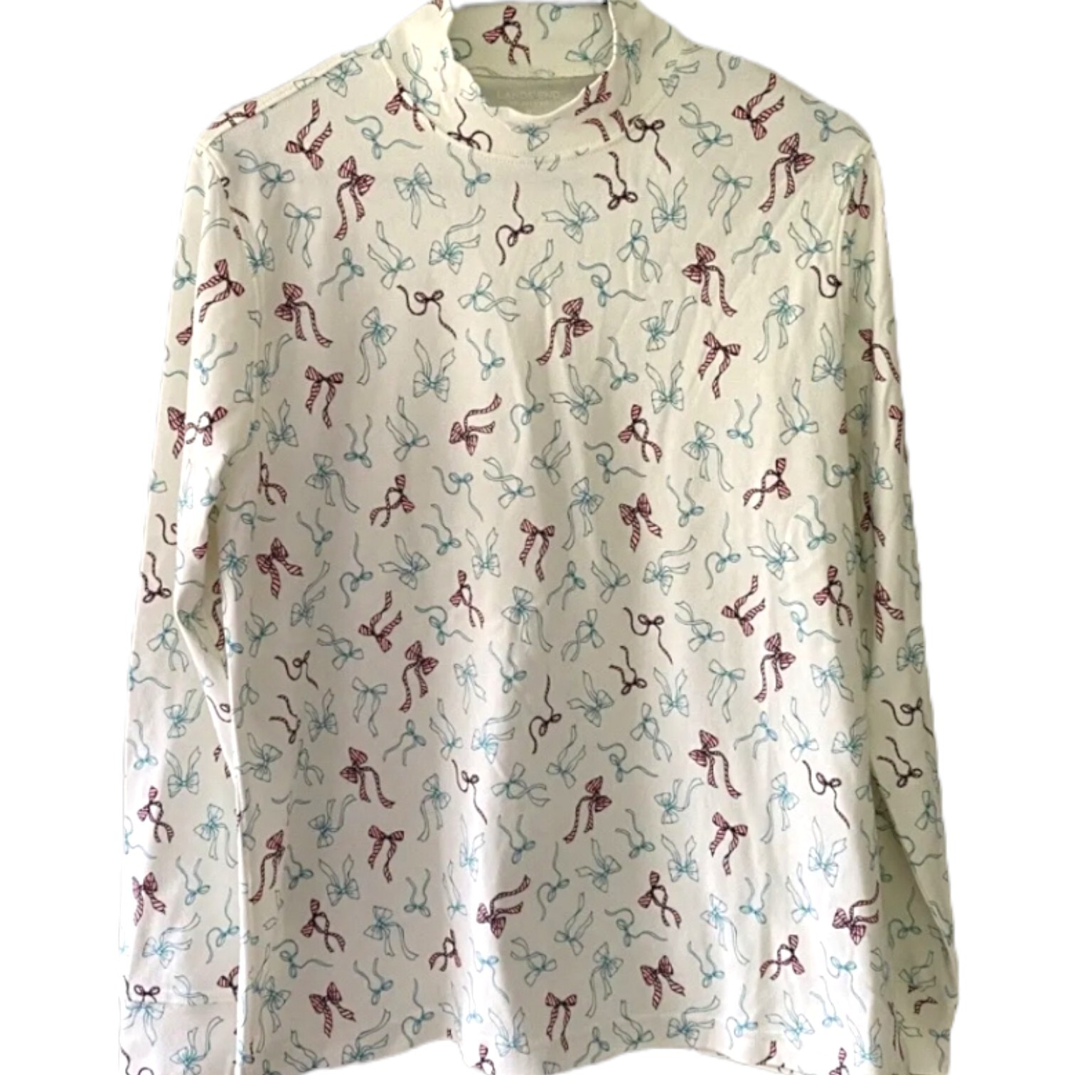 Lands End Christmas Bows Relaxed Cotton 