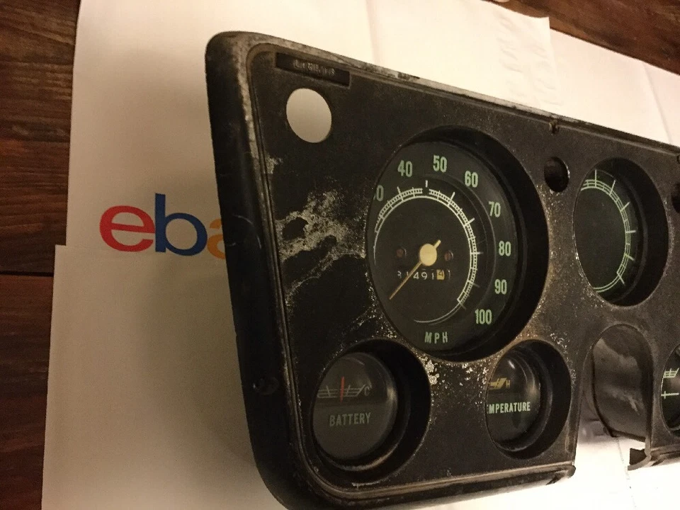 Cuadro de instrumentos con medidores Chevrolet Pickup Truck K5 Blazer C10 K10 67-72 Foto 4 de 4