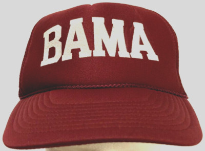ALABAMA CRIMSON TIDE Vintage 90s NCAA Maroon Trucker Mesh BAMA Cap Hats SEC 1 Sz