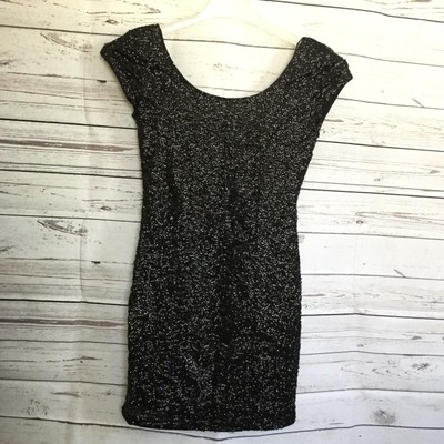 h&m sequin dress black