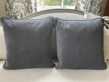 Set of 2 - Grey Square Throw Pillows