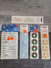 Scrapbook Stickers LOT Christmas Wreath Snowflakes Grossman Retired NEW #38