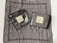 NEW! PAIR NOBLE EXCELLENCE Brown Bedding EURO SHAMS NIP! Thick COTTON