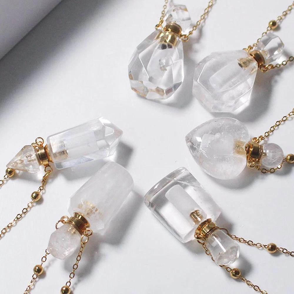 Crystal vial necklace online