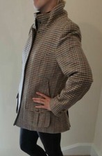 Joules Ladies Womens Field Coat Fieldcoat Tweed Jacket Coat Size 12 Grey Check