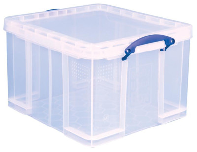 Really Useful Box 42 Liter Aufbewahrungsbox Kunststoff Transp. Stapelbar Deckel