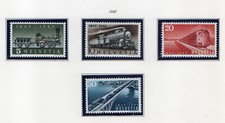 Schweiz Briefmarken Satz Eisenbahnen 1947 Mi. 484-487 postfrisch ** (CH135)