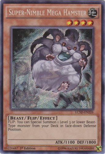 Super-Nimble Mega Hamster LC5D-EN226 Secret Rare 1st Ed Near Mint