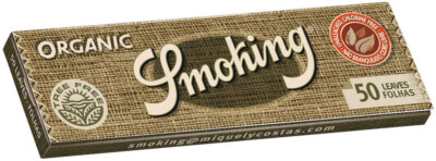1 Pk Smoking Organic Medium 1-1/4 Roll Your Own Cigarette Rolling Papers - 3127