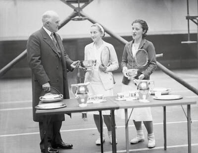 Dorrance Chase Receiving Championship Cup 1933 Photo President Nathan B. Day o