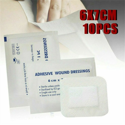 10Packs Large Medical Non-Woven Adhesive Wound Dressing Band Aid Bandage Patches - Picture 2 of 11
