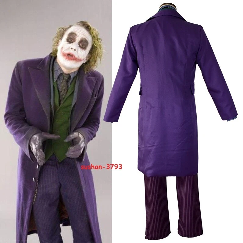 Disfraz de Batman El Caballero Oscuro Joker Disfraz para Hombres Fiesta de Halloween Trajes elegantes Foto 4 de 4