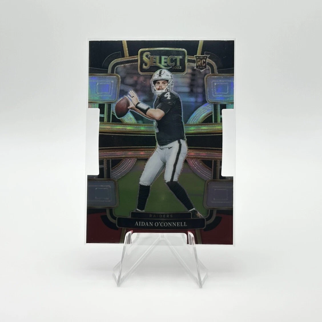 2023 Panini Select - Aidan O’Connell Concourse Black Red Die-Cut #58 Raiders RC