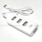 USB 2.0 PORT HUB 4-Port Plug & Play Splitter Cable Wire Extension Plug Charger