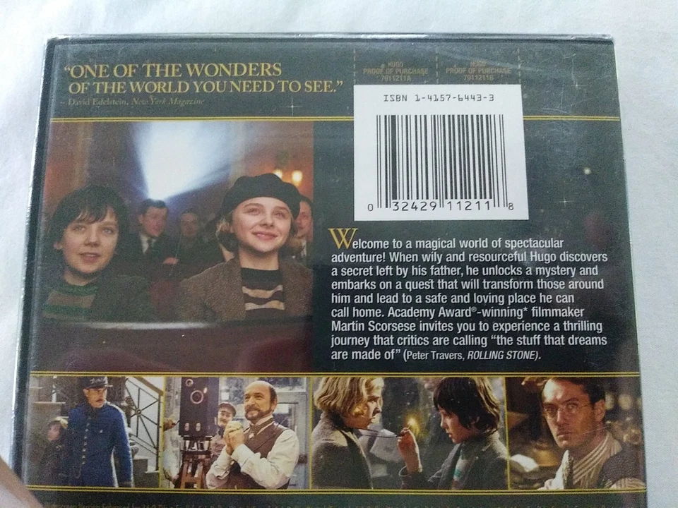 Hugo (DVD, 2012 Widescreen) NEW Sealed Free Shipping !!! Foto 3 de 4